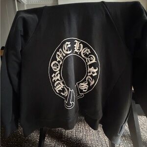 Chrome Hearts Black Sweatshirt with White Logo